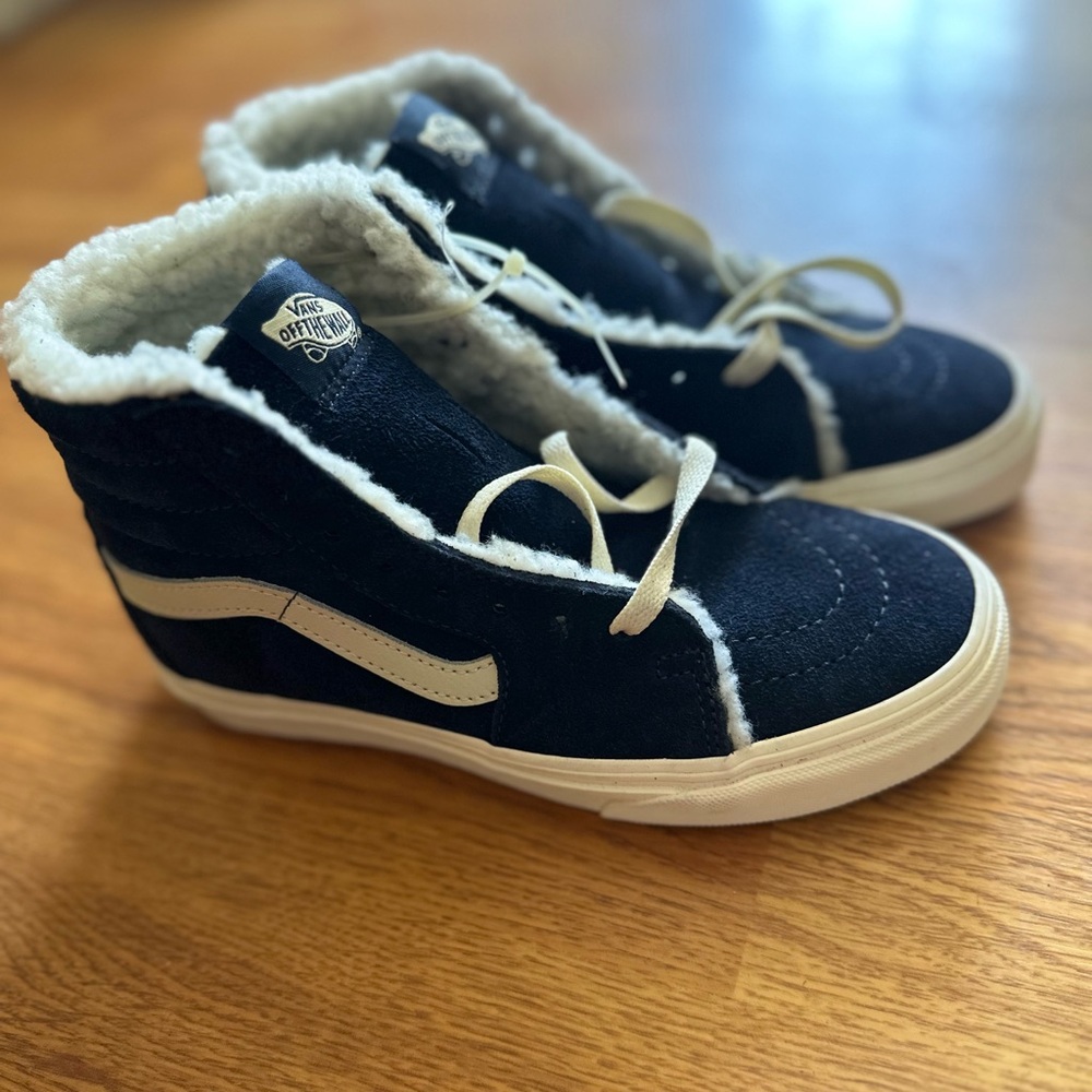 Vans blue with Sherpa lining